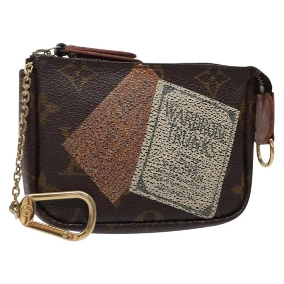 LOUIS VUITTON Monogram Label Collection Trousse Cre Pouch M63800 LV Auth 131828 - Picture 1 of 16